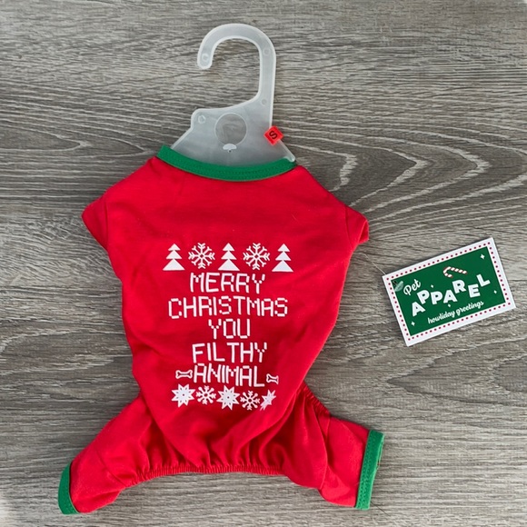 Pet apparel | Dog PJ’s Merry Christmas You Filthy Animal - Picture 2 of 5